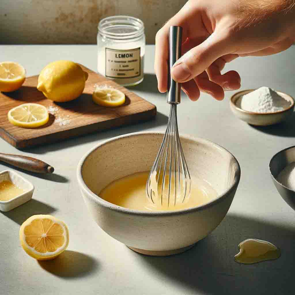 Zubereiten der Zitronenglasur